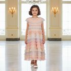 Girls Pink Layered Dress, 1, hi-res