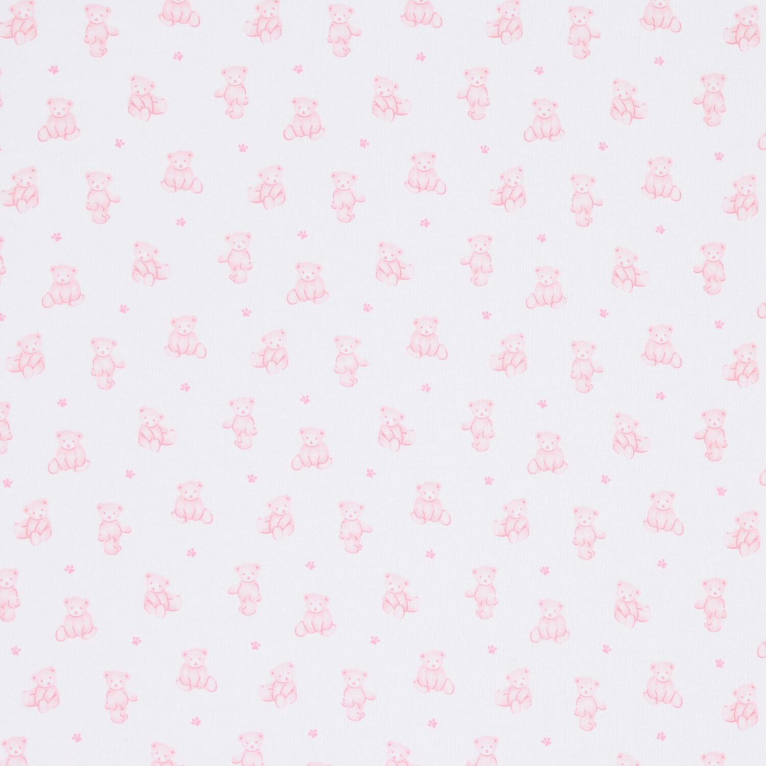 Baby Girls White & Pink Teddy Bear Time Blanket, 1, hi-res