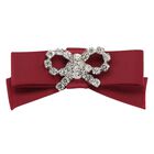 Girls Pink & Burgundy Bow Hairclips (4 pack), 1, hi-res