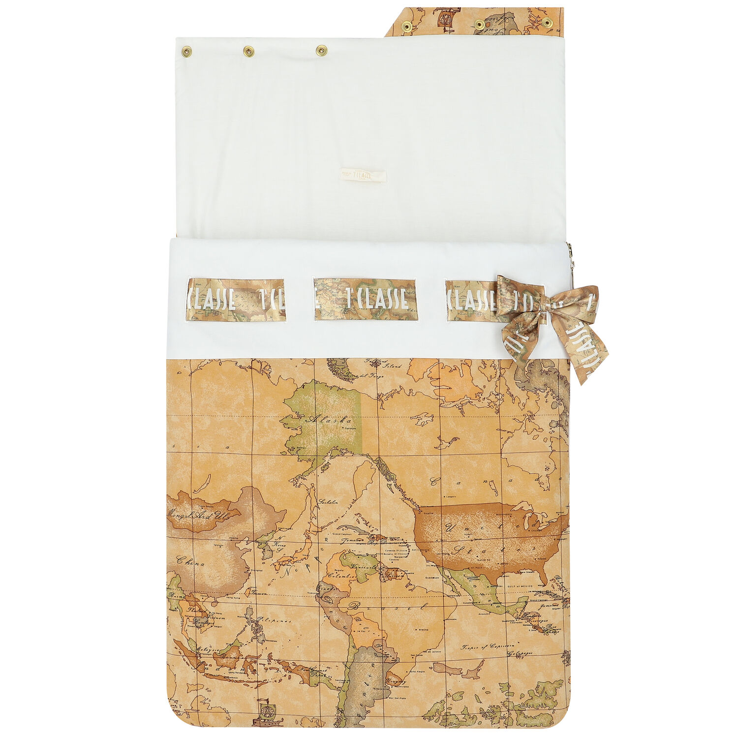 Beige Geo Map Baby Nest, 1, hi-res