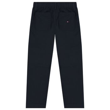 Boys Navy Blue Logo Trousers
