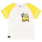 Boys White & Yellow Minions Shorts Set, 1, hi-res