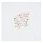 Baby Girls White Floral Blanket, 1, hi-res