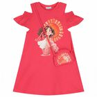 Girls Pink Ruffled Dress Set, 1, hi-res