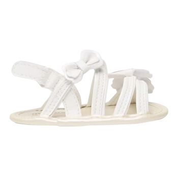 Baby Girls White Bow Sandals