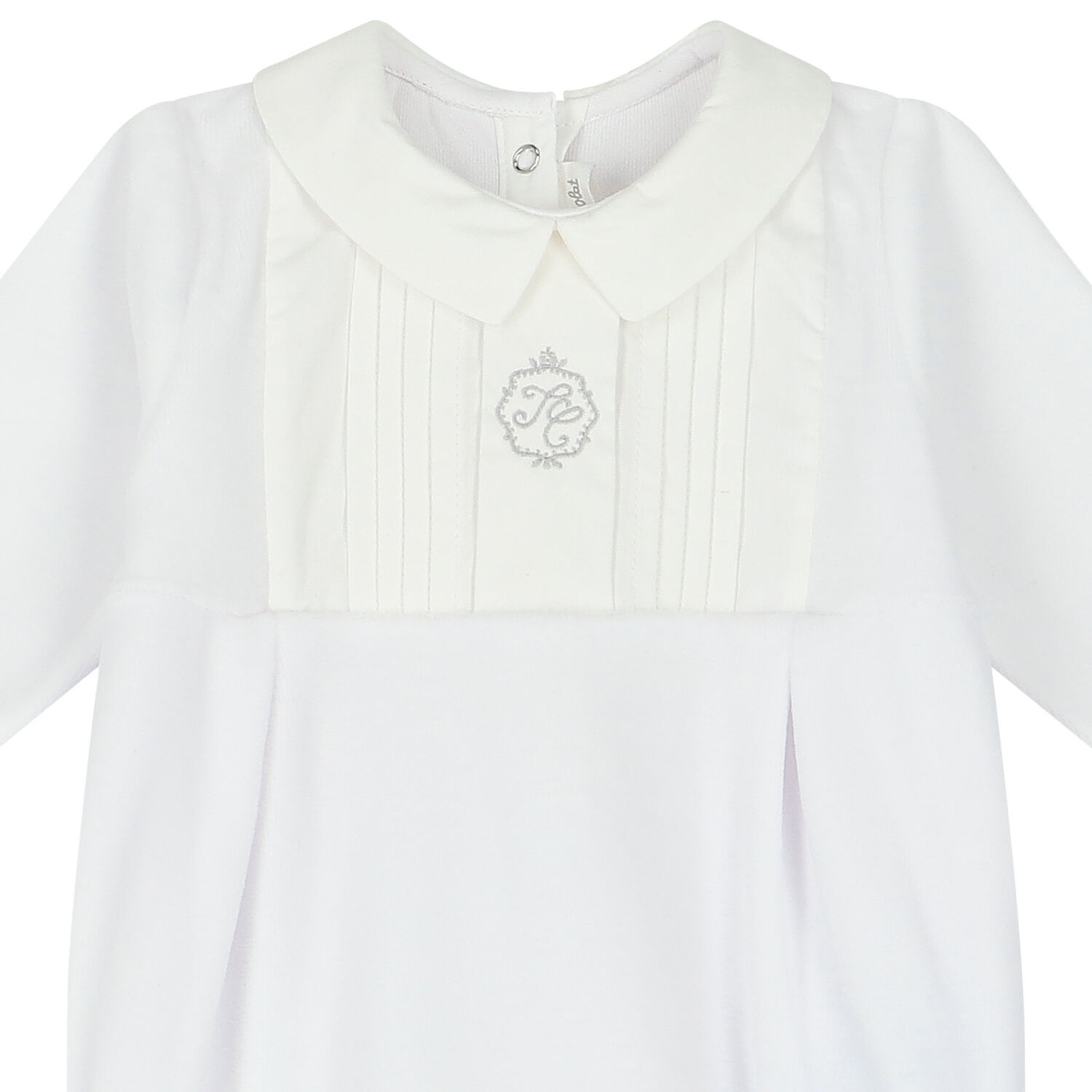 White Logo Babygrow, 1, hi-res