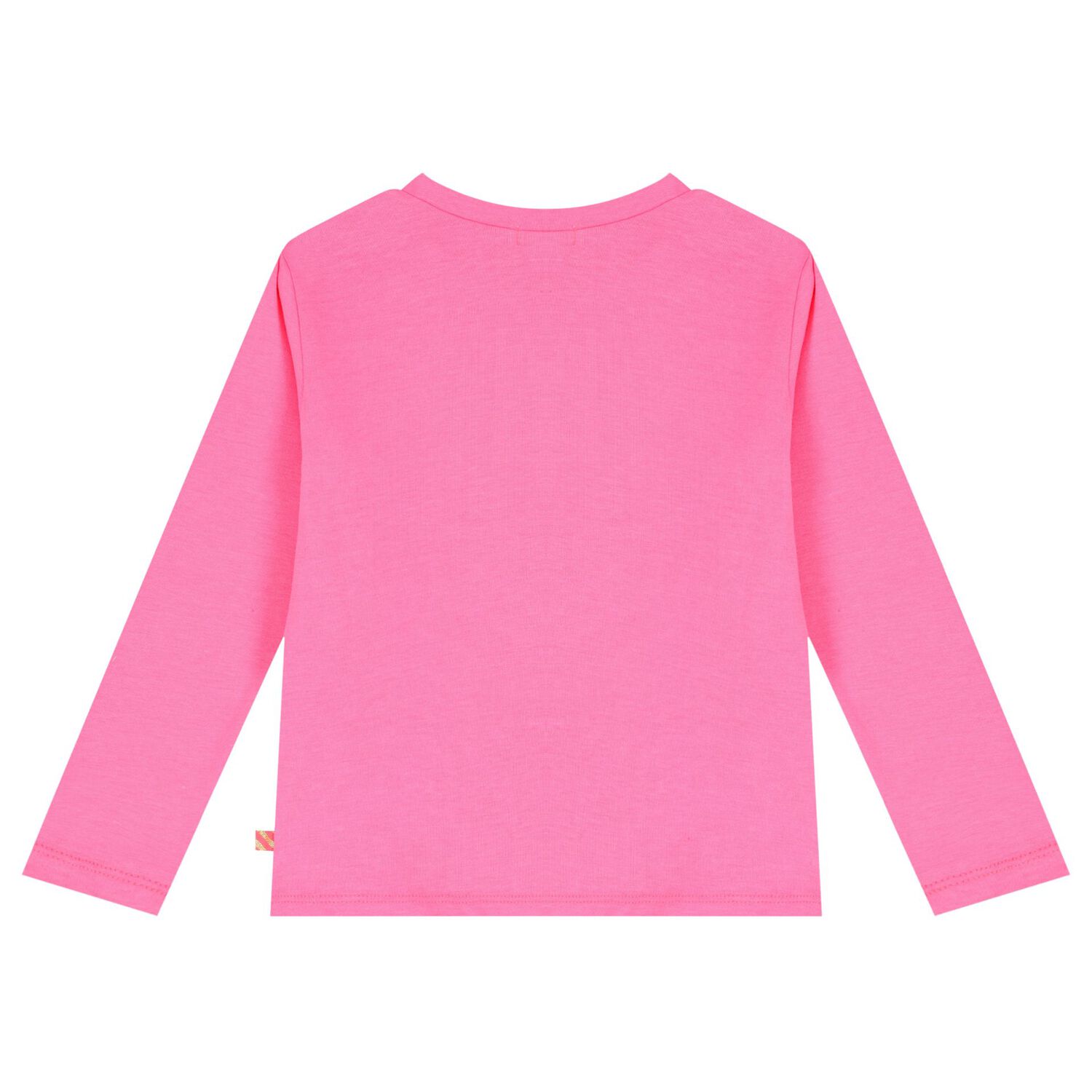 Girls Pink Logo Sequin Long Sleeve Top, 1, hi-res