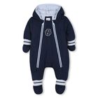 Baby Boys Navy Blue Logo Snowsuit, 1, hi-res