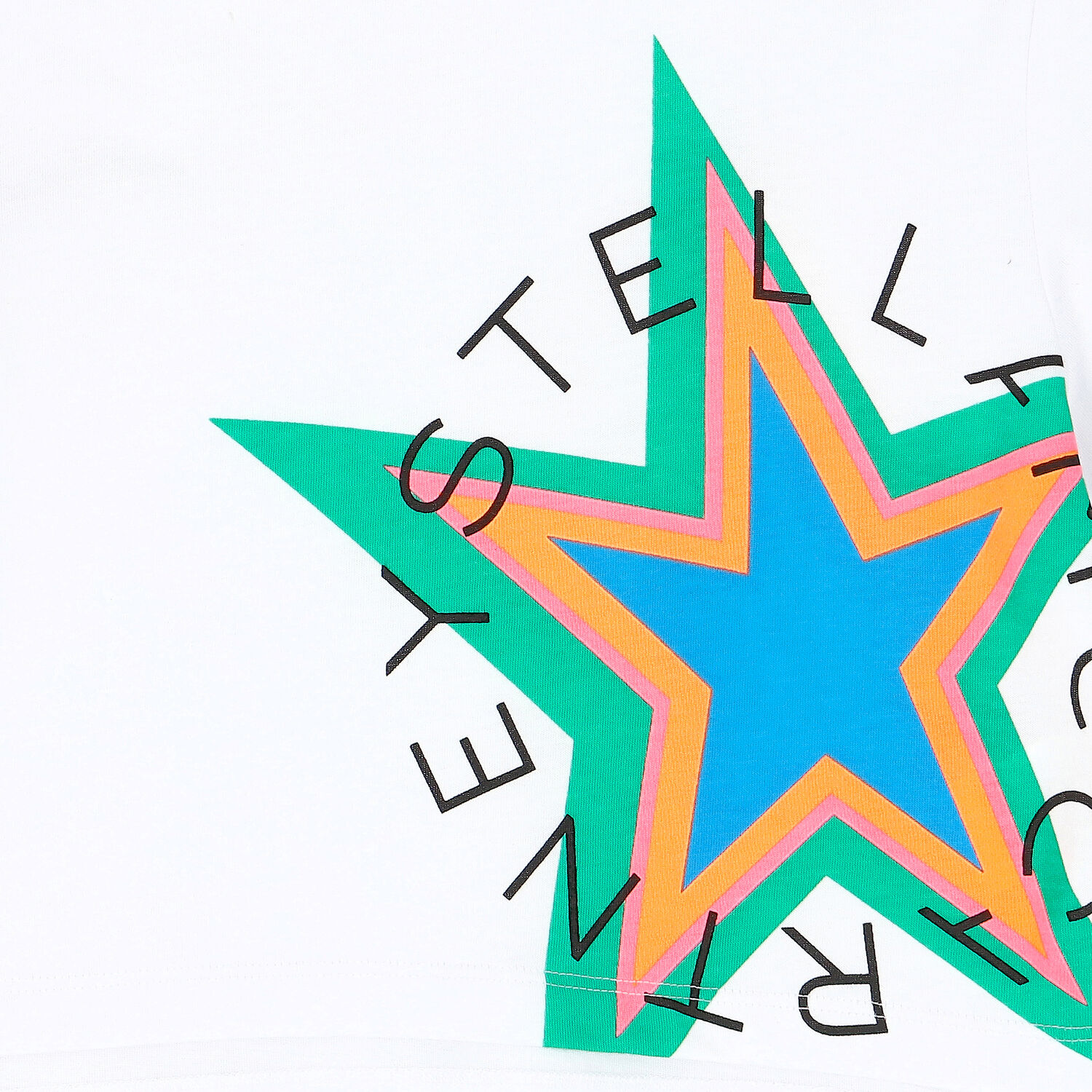 Girls White Star Logo T-Shirt, 1, hi-res