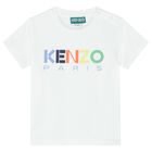 Younger Boys White Logo T-Shirt, 1, hi-res