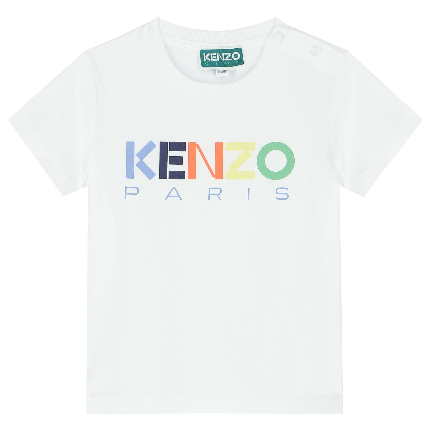 Younger Boys White Logo T-Shirt, 1, hi-res