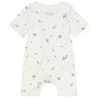 Baby Girls White & Pink Rompers ( 2 Pack ), 1, hi-res