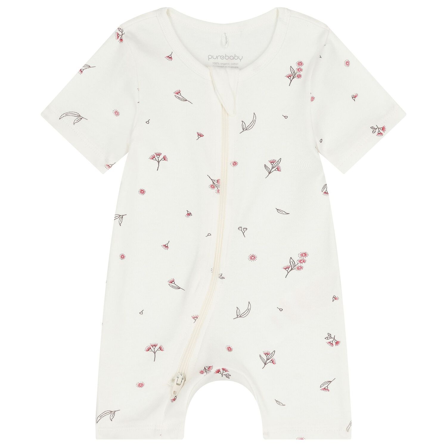 Baby Girls White & Pink Rompers ( 2 Pack ), 1, hi-res