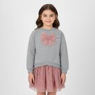 Girls Grey & Pink Bow Skirt Set, 2, hi-res