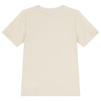 Boys Beige Logo T-Shirt