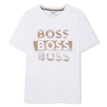 Boys White Logo T-Shirt