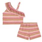 Girls Multi-Coloured Knitted Shorts Set, 2, hi-res