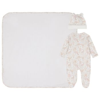 White & Beige Africa Babygrow Gift Set