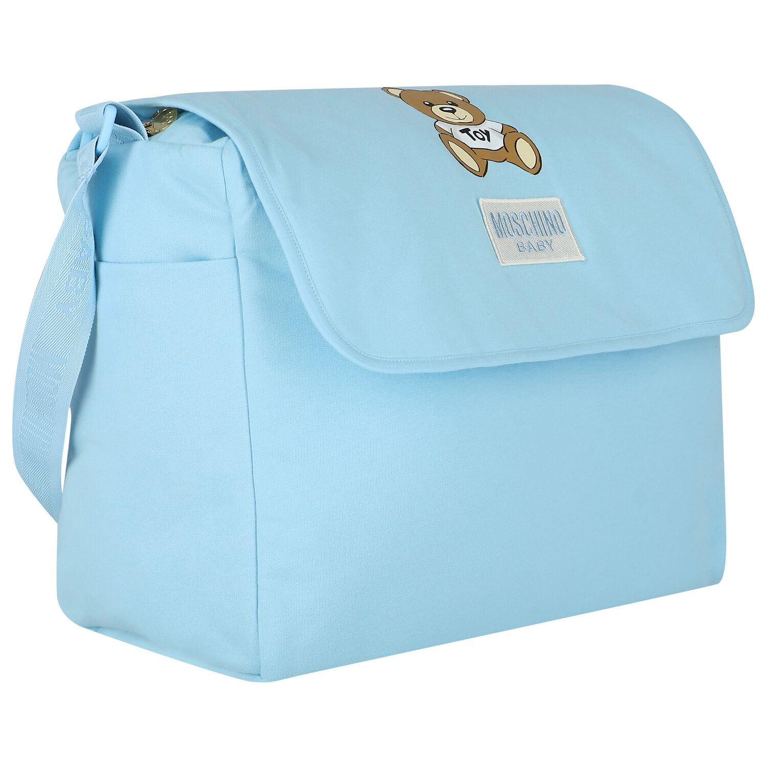 Blue Teddy Bear Logo Baby Changing Bag, 3, hi-res