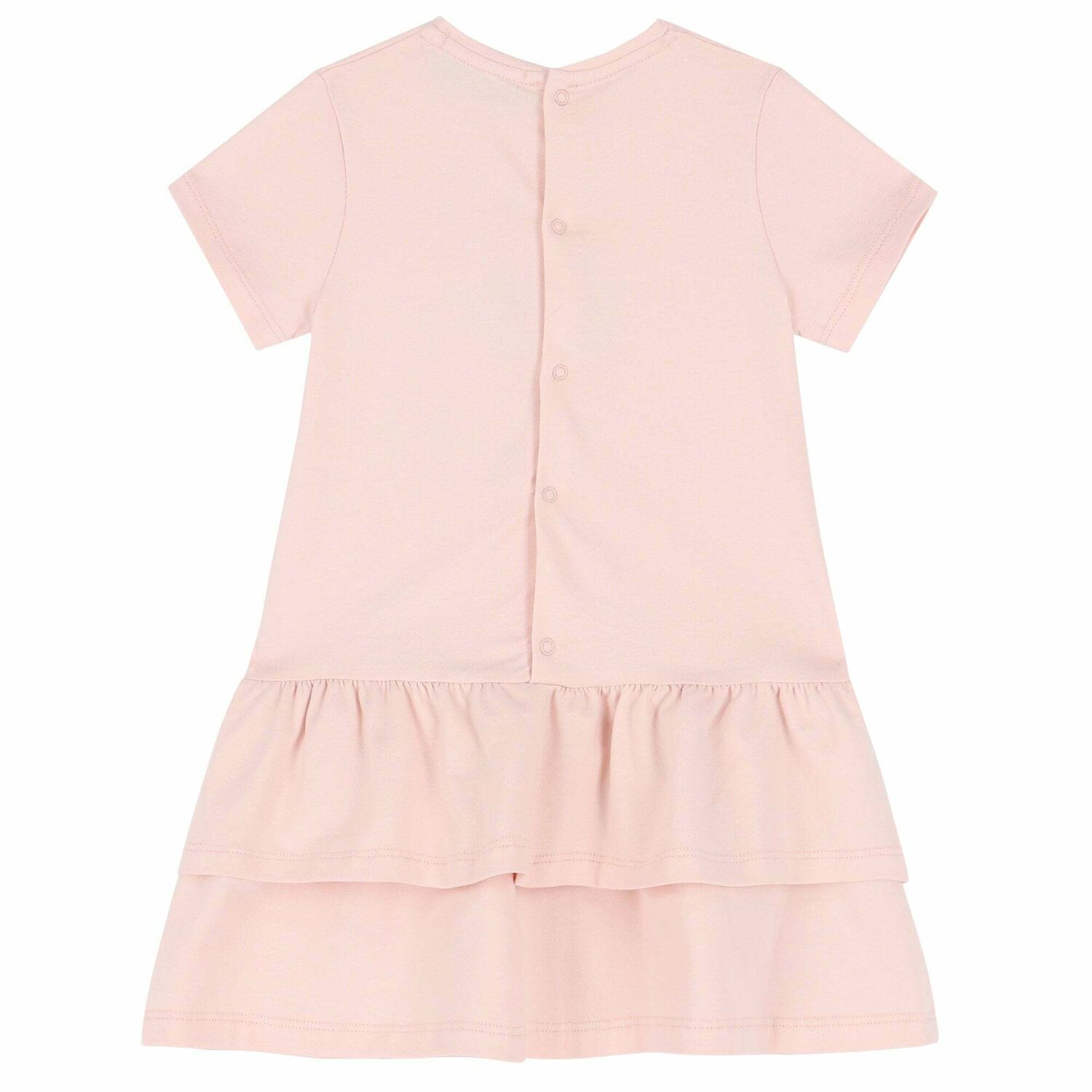 Younger Girls Pink Teddy Bear Dress, 1, hi-res
