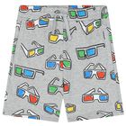 Boys Grey Eye Glasses Shorts, 1, hi-res