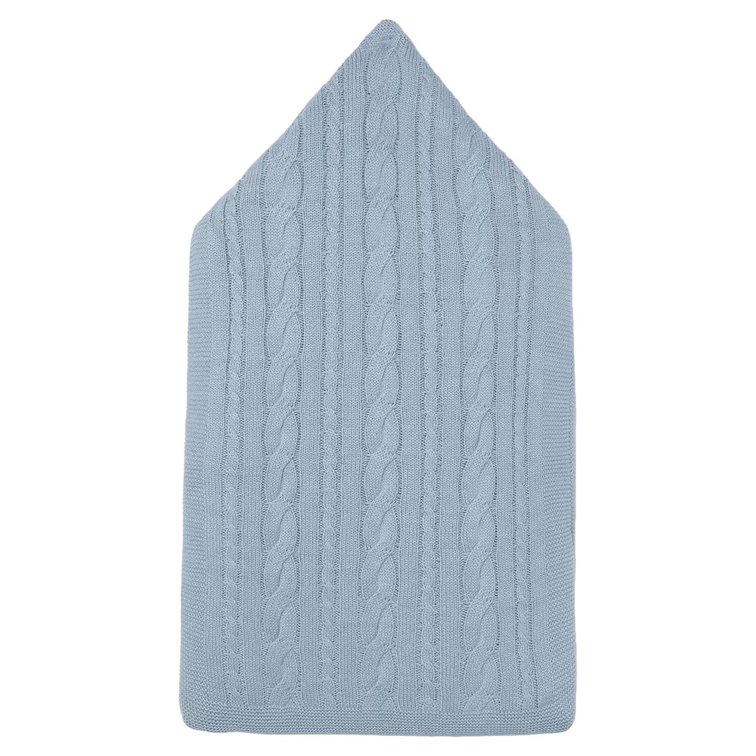 Baby Boys Blue & Ivory Cable Knit Nest, 3, hi-res