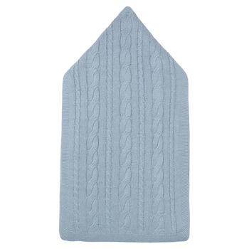 Baby Boys Blue & Ivory Cable Knit Nest