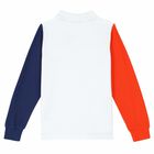 Boys White Aston Martin Long Sleeve Polo Shirt, 1, hi-res