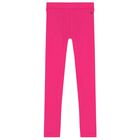 Girls Pink Logo Leggings, 1, hi-res