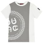 Boys White & Grey Logo T-Shirt, 2, hi-res