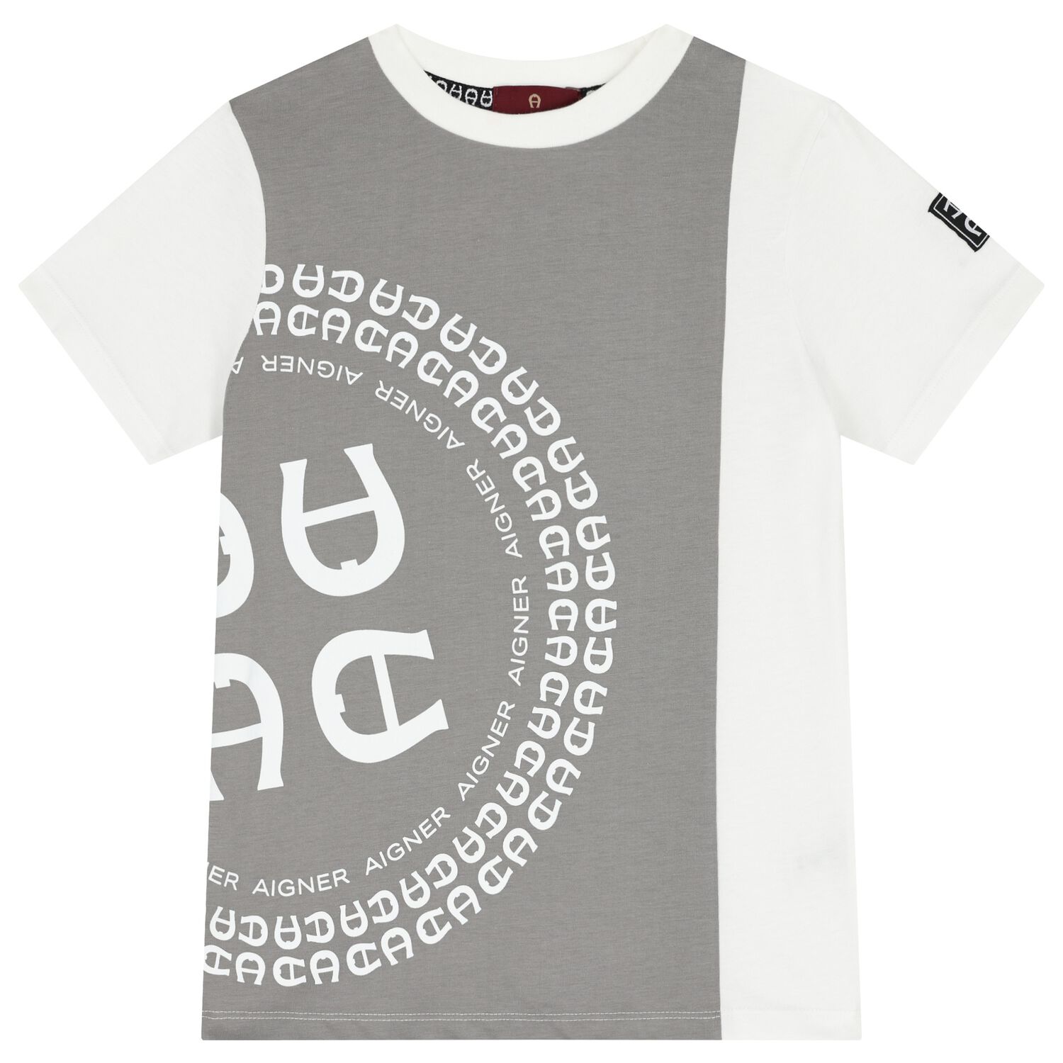 Boys White & Grey Logo T-Shirt, 2, hi-res image number null