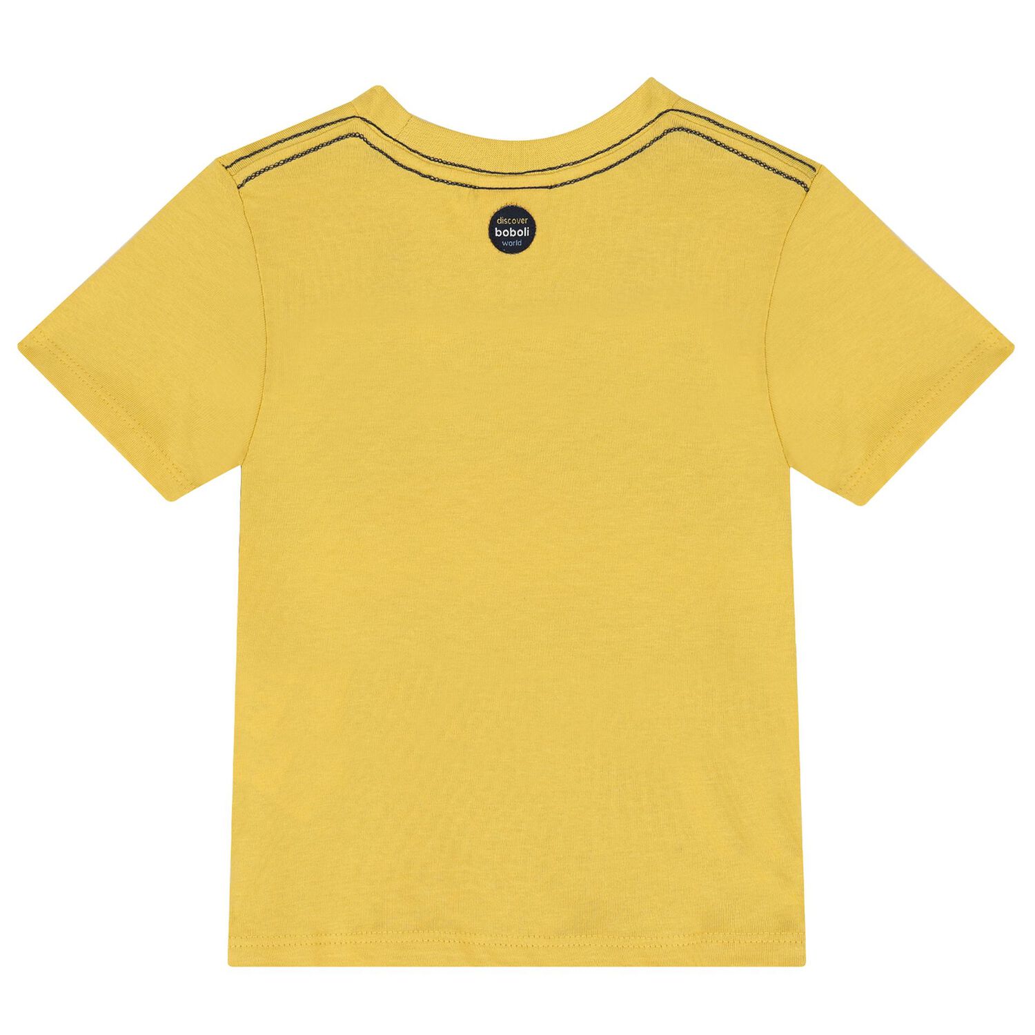 Boys Yellow & Navy Blue Smiley Shorts Set, 1, hi-res