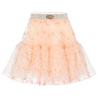 Girls Ivory & Pink Floral Skirt Set, 1, hi-res