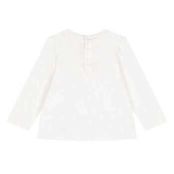 Younger Girls Mini Me White Long Sleeve Top