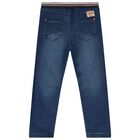 Boys Blue Logo Denim Jeans, 1, hi-res