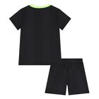 Younger Black Logo Shorts Set, 1, hi-res