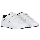 Boys White Logo Trainers, 1, hi-res