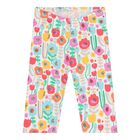 Baby Girls White Floral Leggings Set, 1, hi-res