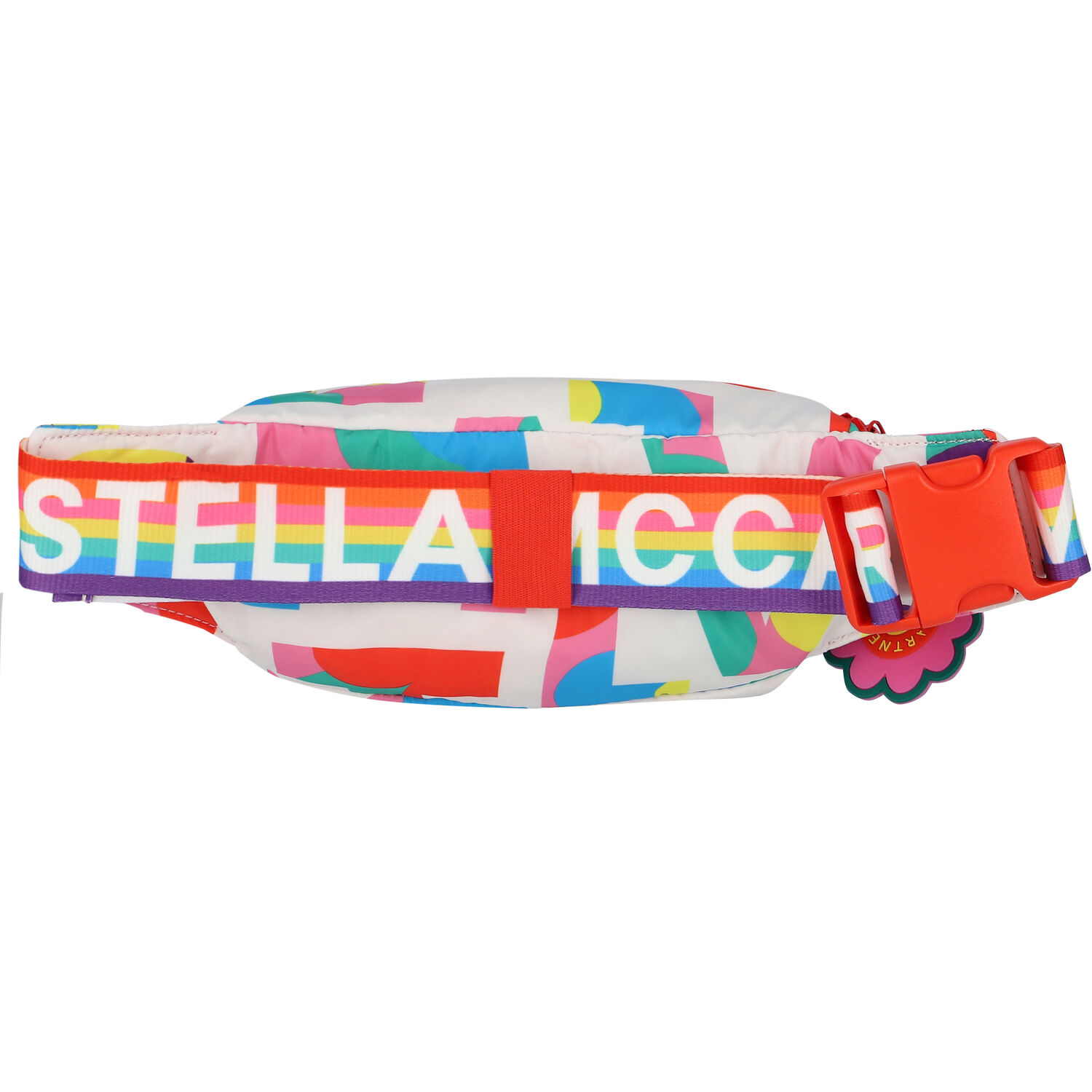 Girls White Logo Belt Bag, 1, hi-res