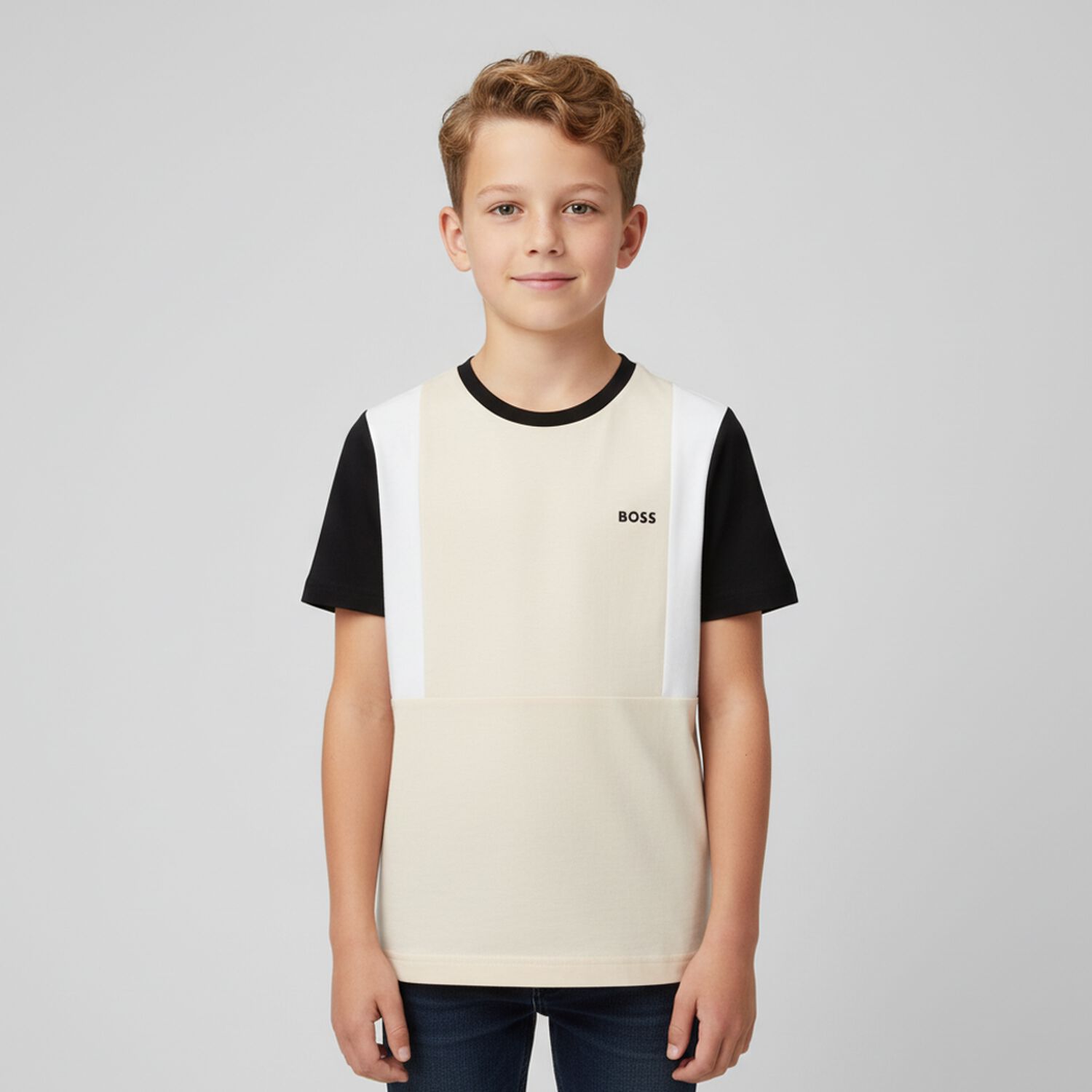 Boys Ivory Logo T-Shirt, 1, hi-res image number null