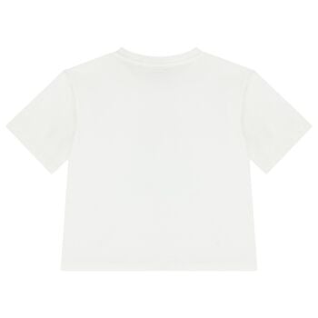 Girls White Logo T-Shirt