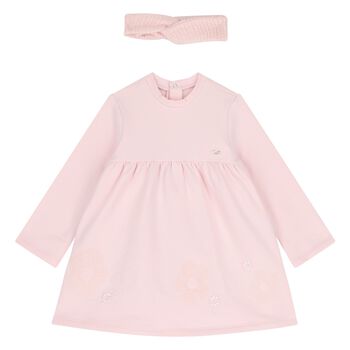 Baby Girls Pink Floral Dress Set