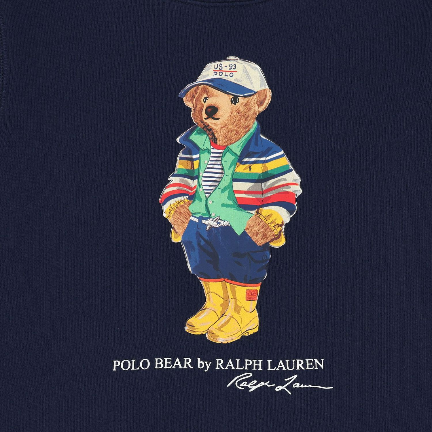 Boys Navy Blue Polo Bear Sweatshirt, 1, hi-res