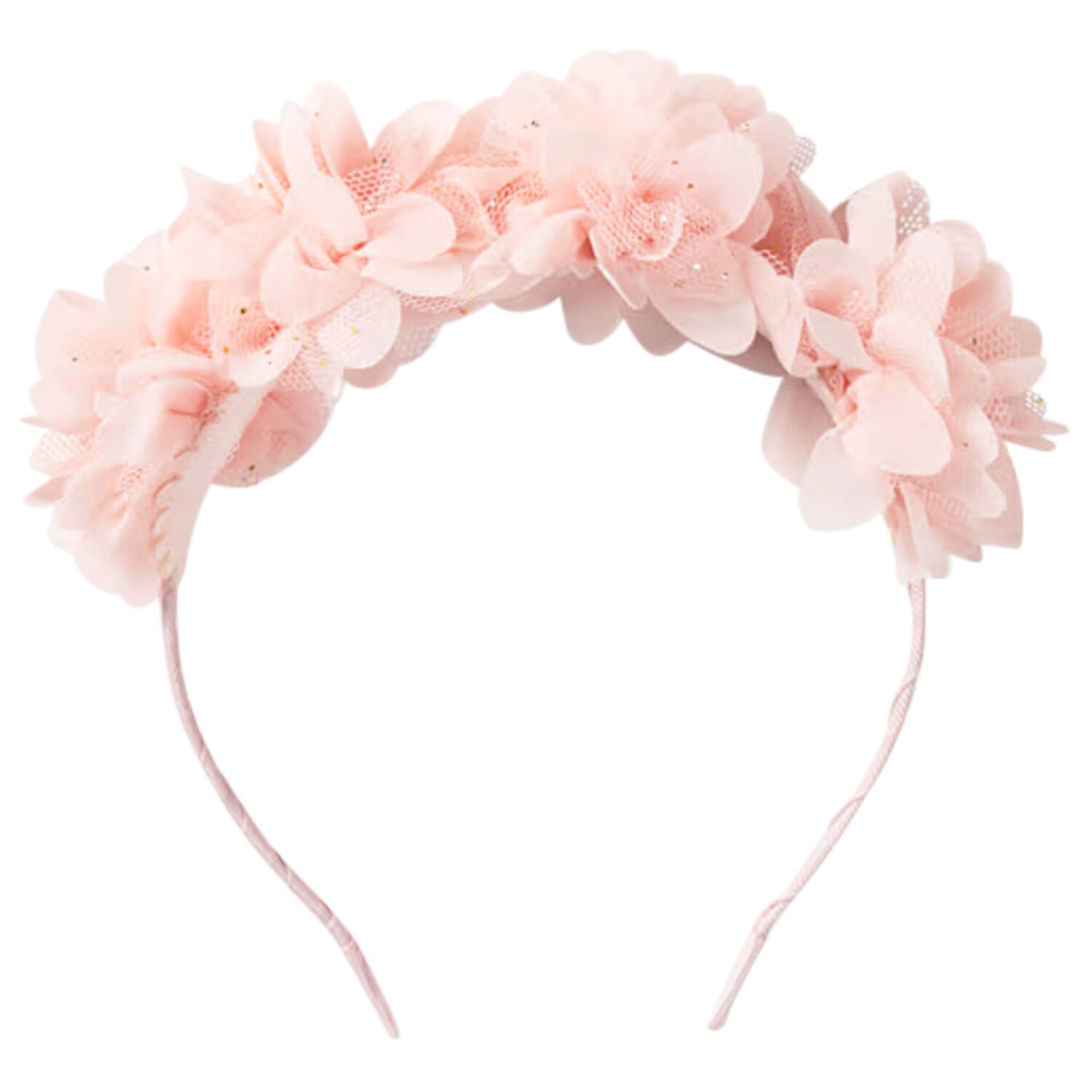 Girls Pink Flower Headband , 2, hi-res