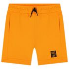 Boys White & Orange Short Set, 1, hi-res