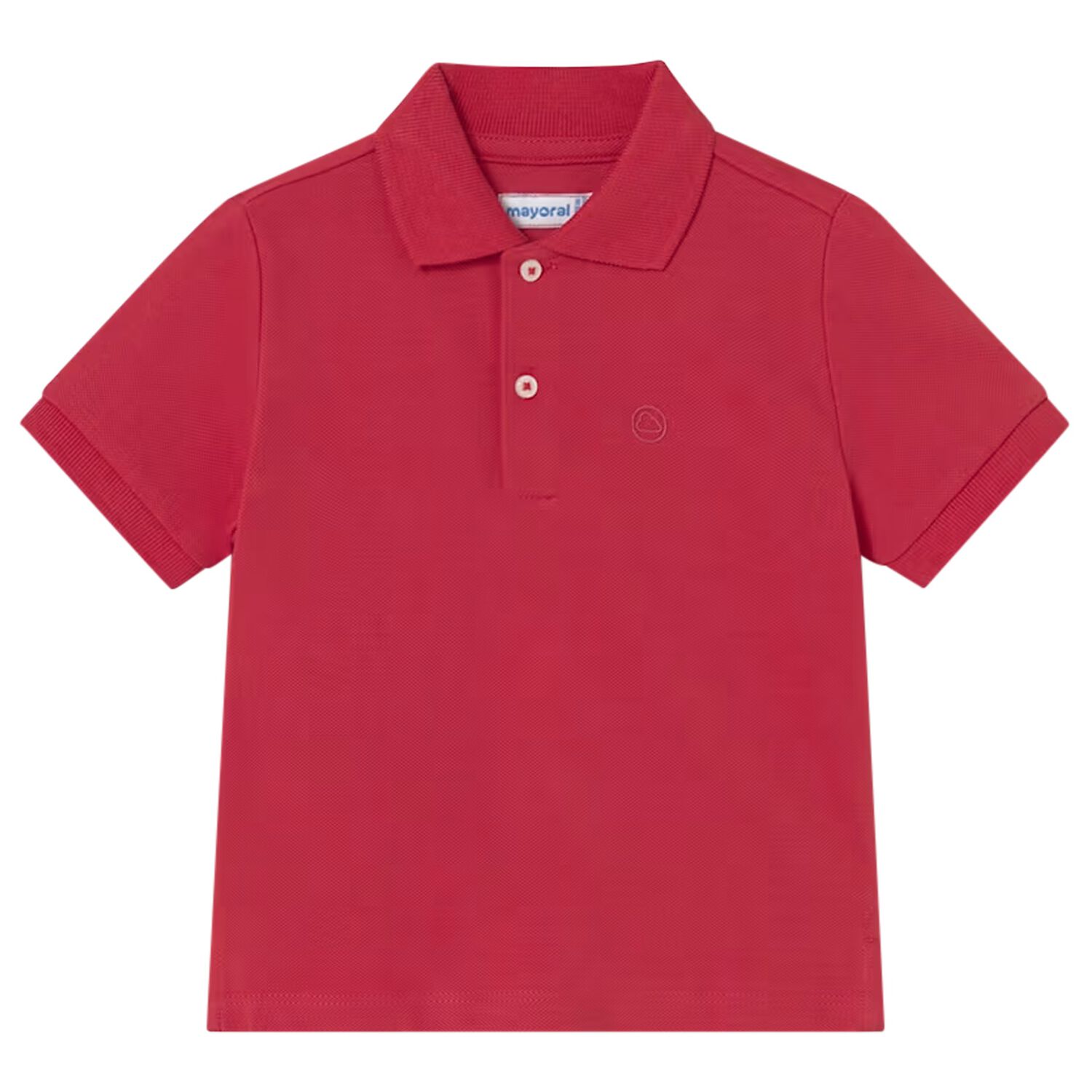Younger Boys Red Logo Polo Shirt, 5, hi-res