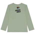 Boys Green Dinosaur Long Sleeve Top, 1, hi-res