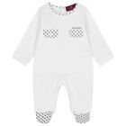 Baby Boys White & Navy Blue Logo Babygrow Gift Set, 1, hi-res