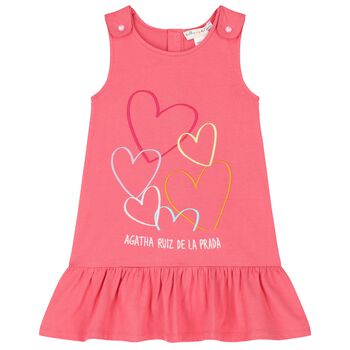 Girls Pink Logo Dress