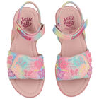 Girls Multi-Colored Butterfly Sandals, 1, hi-res